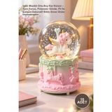 Yenilig 10 Adet Işıklı Müzikli Orta Boy Kar Küresi – Cam Fanus, Polyester Gövde, Pil ile Çalışan Dekoratif Biblo Snow Globe