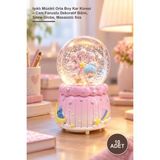Yenilig 10 Adet Işıklı Müzikli Orta Boy Kar Küresi – Cam Fanuslu Dekoratif Biblo, Snow Globe, Masaüstü Süs