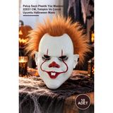 Yenilig 10 Adet Korkutucu Joker Maske – Peluş Saçlı Plastik Yüz Maskesi 22X31 Cm, Yetişkin ve Çocuk Uyumlu Halloween Mask