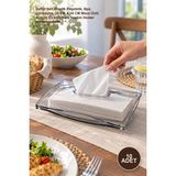 Yenilig 10 Adet Modern Peçetelik – Şeffaf Sert Plastik Peçetelik, Bpa Içermeyen, 24 cm x 16 cm Masa Üstü Sunum Ev Ofis Kafe Napkin Holder