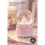 Yenilig 10 Adet Müzisyen Kız Kar Küresi – Işıklı Müzikli Orta Boy Cam Fanus Dekoratif Biblo Snow Globe Music Box