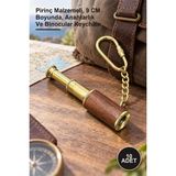 Yenilig 10 Adet Pirinç Dürbün Anahtarlık – Pirinç Malzemeli, 9 cm Boyunda, Anahtarlık ve Binocular Keychain