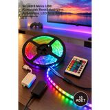 Yenilig 10 Adet Rgb Şerit LED – 54 LED 5 Metre USB Kumandalı Renkli Ambiyans Aydınlatma, LED Strip Rgb