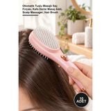 Yenilig 10 Adet Saç Masaj Tarağı – Otomatik Tuşlu Masajlı Saç Fırçası, Kafa Derisi Masaj Aleti, Scalp Massager, Hair Brush