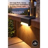 Yenilig 10 Adet Solar Köşebent Lamba – Gün Işığı Renk, Güneş Enerjili Köşe Aydınlatma ve Solar Corner Light