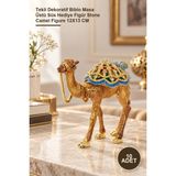 Yenilig 10 Adet Taşlı Deve Figürü – Tekli Dekoratif Biblo Masa Üstü Süs Hediye Figür Stone Camel Figure 12X13 cm