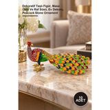Yenilig 10 Adet Taşlı Tavuskuşu – Dekoratif Taşlı Figür, Masa Üstü ve Raf Süsü, Ev Dekoru, Peacock Stone Ornament