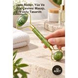 Yenilig 10 Adet Yeşim Taşı Yüz Masaj Aleti – Jade Roller, Yüz ve Göz Çevresi Masajı, Çift Uçlu Tasarım