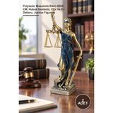 Yenilig 2 Adet Adalet Biblosu – Polyester Masaüstü Biblo 28X8 Cm, Hukuk Sembolü, Ofis ve Ev Dekoru, Justice Figurine