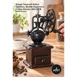 Yenilig 2 Adet Ahşap Kahve Değirmeni – Ahşap Tasarımlı Kahve Öğütücü, Mutfak Değirmeni, Coffee Grinder 26X12 cm - 26 x 12 cm