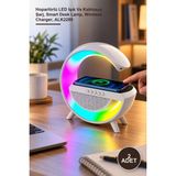 Yenilig 2 Adet Akıllı Masa Lambası – Hoparlörlü LED Işık ve Kablosuz Şarj, Smart Desk Lamp, Wireless Charger, ALK2289