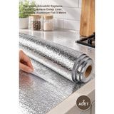 Yenilig 2 Adet Alüminyum Folyo Mutfak Koruyucu – Yapışkanlı Silinebilir Kaplama, Tezgah Çekmece Dolap Liner, Adhesive Aluminum Foil 5 Metre