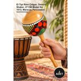 Yenilig 2 Adet Batikli Coconat Marakas – El Tipi Ritm Çalgısı, Desenli Shaker, 27 cm Model No 1013, Maracas Percussion