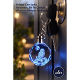 Yenilig 2 Adet Baykuş Tasarımlı Işıklı Anahtarlık – Kristal Cam Işıklı Keychain, Pil Ile Çalışan Anahtar Halkası, Hediye