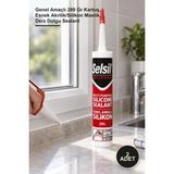 Yenilig 2 Adet Beyaz Universal Silikon – Genel Amaçlı 280 gr Kartuş, Esnek Akrilik/silikon Mastik, Derz Dolgu Sealant