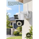 Yenilig 2 Adet Çift Lensli Dış Mekan Wi‑fi Kamera – 8mp Ultra Hd, Renkli Gece Görüşü, Ptz Otomatik Takip, Iki Yönlü Ses, Outdoor Wıfı Camera
