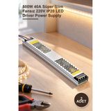 Yenilig 2 Adet CT-2571 Şerit LED Trafosu – 500W 40A Süper Slim Fansız 220V IP20 LED Driver Power Supply - 500 W