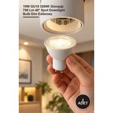 Yenilig 2 Adet CT-4212G Çanak LED Ampul – 10W GU10 3200K Günışığı 700 Lm 40° Spot Downlight Bulb Dim Edilemez