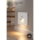Yenilig 2 Adet CT-5170G Ct-5170 Sensörlü Ledli Koridor Armatürü – Günışığı 1W Hareket Sensörlü Duvar Gece Lambası Corridor Motion Sensor LED