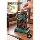 Yenilig 2 Adet Dekoratif Kitap ve Keman Biblo Kumbara – Vintage Reçine Model, Masa Raf Kitaplık Için Dekoratif Obje, Decorative Ornament