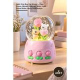 Yenilig 2 Adet Işıklı Orta Boy Kar Küresi – Cam Fanus, Müzikli Dekoratif Biblo, Işıklı Snow Globe, Masa Üstü Hediye