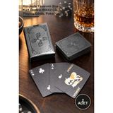 Yenilig 2 Adet Iskambil Oyun Kartı – Kurukafa Tasarımlı Siyah Kart Destesi 9X6X2 Cm, Playing Cards, Poker Cards