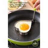 Yenilig 2 Adet Metal Kalp Omlet Krep Kalıbı – Kalp Şekilli Omlet ve Krep Kalıbı, Yapışmaz Metal Egg Ring Pancake Mold