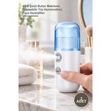 Yenilig 2 Adet Mini Cilt Nemlendirici – USB Şarjlı Buhar Makinesi, Taşınabilir Yüz Nemlendirici, Face Humidifier