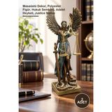 Yenilig 2 Adet Polyester Kanatlı Adalet Biblosu – Masaüstü Dekor, Polyester Figür, Hukuk Sembolü, Adalet Heykeli, Justice Statue