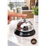 Yenilig 2 Adet Resepsiyon Zili – Gümüş Metal Masa Zili Ofis Mağaza Için Servis Bell Desk Bell Şık Tasarım 8 cm