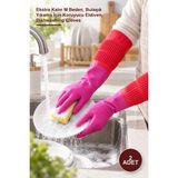 Yenilig 2 Adet Uzun Konç Bulaşık Eldiveni – Ekstra Kalın M Beden, Bulaşık Yıkama Için Koruyucu Eldiven, Dishwashing Gloves