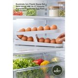 Yenilig 2 Adet Yeni Nesil Yumurta Standı – Buzdolabı Için Plastik Beyaz Raf 360X100X82 mm 14–17 Yumurta Kapasiteli Egg Holder Egg Rack