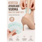 Yenilig 20 Adet Ayakkabı Vurma Önleyici Bant Seti | Topuk Koruyucu Jel Bant | Şeffaf Ayakkabı Vurmasını Önleyici Ped | Su Geçirmez | Güçlü Yapışkanlı