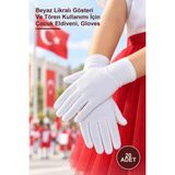 Yenilig 20 Adet Bando Eldiveni – Beyaz Likralı Gösteri ve Tören Kullanımı Için Çocuk Eldiveni, Gloves