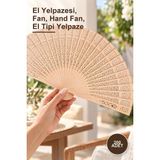 Yenilig 200 Adet Ahşap Yelpaze – El Yelpazesi, Fan, Hand Fan, El Tipi Yelpaze