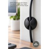 Yenilig 24 Adet Yapışkanlı Kablo Sabitleyici – Kablo Düzenleyici ve Tutucu, Yapışkanlı Cable Clip, Cable Organizer Beyaz Kırmızı Siyah