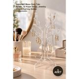 Yenilig 3 Adet Ağaç Şeklinde Takı Standı – Dekoratif Masa Üstü Takı Askısı, 32 Küpe Deliği, Jewelry Stand, Earring Holder