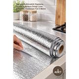 Yenilig 3 Adet Alüminyum Folyo Mutfak Koruyucu – Yapışkanlı Silinebilir Kaplama, Tezgah Çekmece Dolap Liner, Adhesive Aluminum Foil 5 Metre