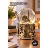 Yenilig 3 Adet Atlı Karınca Işıklı Müzikli Orta Boy Cam Kar Küresi – Dekoratif Snow Globe, Işıklı Müzikli Nostaljik Biblo, Polyester Gövdeli, 3xaaa