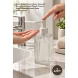Yenilig 3 Adet Cam Sıvı Sabunluk – Buzlu Çizgili Desenli Şişe, Dayanıklı Cam Gövde, Renkli Plastik Pompa, Soap Dispenser Liquid Soap