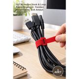 Yenilig 3 Adet Cırt Cırtlı Kablo Düzenleyici Kelepçe – 15 cm Naylon Hook & Loop Kablo Organizer, Yeniden Kullanılabilir, Çok Amaçlı