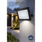 Yenilig 3 Adet CT-4656 Slim LED Projektör – 20 W Beyaz Işık 6400 K, 1600 Lümen Dış Mekan Floodlight Spot Siyah Gövde Smd
