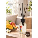 Yenilig 3 Adet Fruit Cascade Bambu Çubuklu Oda Kokusu – 110 ml Cam Şişe 4 Çubuklu Eşit Yayılım Mango Ananas Şeftali Vanilya Reed Diffuser Room Fragrance