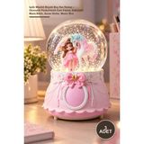 Yenilig 3 Adet Işıklı Müzikli Büyük Boy Kar Küresi – Otomatik Püskürtmeli Cam Fanus, Dekoratif Masa Biblo, Snow Globe, Music Box
