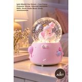 Yenilig 3 Adet Işıklı Müzikli Kar Küresi – Cam Fanus Polyester Gövde, Dekoratif Masaüstü Biblo, Snow Globe Music Globe