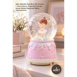Yenilig 3 Adet Işıklı Müzikli Orta Boy Kar Küresi – Cam Fanus, Polyester Gövde, Snow Globe Dekoratif Biblo
