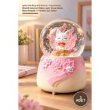Yenilig 3 Adet Işıklı Orta Boy Kar Küresi – Cam Fanus, Müzikli Dekoratif Biblo, Işıklı Snow Globe, Masa Kitaplık Tv Ünitesi Için Dekor