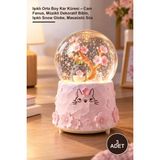 Yenilig 3 Adet Işıklı Orta Boy Kar Küresi – Cam Fanus, Müzikli Dekoratif Biblo, Işıklı Snow Globe, Masaüstü Süs