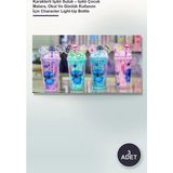 Yenilig 3 Adet Karakterli Işıklı Suluk – Işıklı Çocuk Matara, Okul ve Günlük Kullanım Için Character Light-Up Bottle