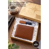 Yenilig 3 Adet Kutulu Erkek Cüzdan ve Anahtarlık Seti – Suni Deri Taba Cüzdan, Deri Metal Anahtarlık, Hediye Kutusu, Wallet Keychain